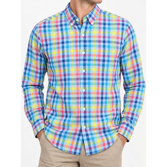 Bonobos Other - Bonobos Mens S Slim Fit Summer Weight Poplin Plaid Button Down Shirt Multicolor